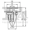 10-40015.25 FA1/FISCHER Зажим, молдинг / защитная накладка