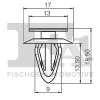 87-40001.5 FA1/FISCHER Зажим, молдинг / защитная накладка