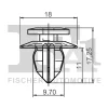 Превью - 77-40021.5 FA1/FISCHER Зажим, молдинг / защитная накладка (фото 2)