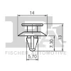 13-40007.5 FA1/FISCHER Зажим, молдинг / защитная накладка