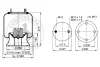 4156 N P07 CONTITECH Пневмопод. со стак. 1шп.m12 1шп-шт.m12/20. поршень сталь 4отв.m12 fruehauf, ror, weweler