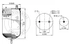 4915 N P03 CONTITECH Пневмоподушка без стак. 1шп.м12 1шп.шт. м16x1.5/м24x1.5 низ:1штм16x1.5 rvi magnum/premium