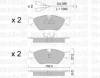 22-0091-1K METELLI Тормозные колодки