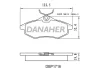 Превью - DBP1716 DANAHER Комплект тормозных колодок, дисковый тормоз (фото 2)