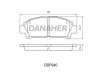Превью - DBP940 DANAHER Комплект тормозных колодок, дисковый тормоз (фото 2)