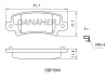 Превью - DBP1864 DANAHER Комплект тормозных колодок, дисковый тормоз (фото 2)