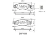Превью - DBP1699 DANAHER Комплект тормозных колодок, дисковый тормоз (фото 2)