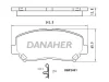 Превью - DBP2481 DANAHER Комплект тормозных колодок, дисковый тормоз (фото 2)