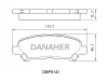 Превью - DBP5141 DANAHER Комплект тормозных колодок, дисковый тормоз (фото 2)