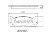 Превью - DBP2169/1 DANAHER Комплект тормозных колодок, дисковый тормоз (фото 2)