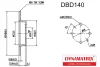 DBD140 DYNAMAX Тормозной диск