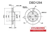 DBD1294 DYNAMAX Тормозной диск