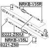 Превью - 0222-Z50U FEBEST Осевой шарнир, рулевая тяга (фото 4)