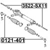 Превью - 3522-SX11 FEBEST Осевой шарнир, рулевая тяга (фото 2)