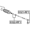 Превью - 0321-RF1 FEBEST Наконечник поперечной рулевой тяги (фото 4)