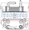 Превью - 90714 NISSENS масляный радиатор, двигательное масло (фото 6)