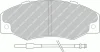 Превью - FDB534 FERODO Комплект тормозных колодок, дисковый тормоз (фото 3)