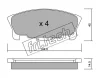 Превью - 474.0 FRI.TECH. Комплект тормозных колодок, дисковый тормоз (фото 2)