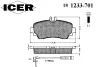 Превью - 181233-701 ICER Комплект тормозных колодок, дисковый тормоз (фото 2)