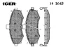 Превью - 181643 ICER Комплект тормозных колодок, дисковый тормоз (фото 2)