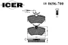 Превью - 180696-700 ICER Комплект тормозных колодок, дисковый тормоз (фото 2)
