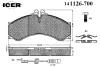 141126-700 ICER Комплект тормозных колодок, дисковый тормоз