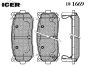 Превью - 181669 ICER Комплект тормозных колодок, дисковый тормоз (фото 2)