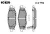 Превью - 181759 ICER Комплект тормозных колодок, дисковый тормоз (фото 2)
