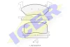 Превью - 180888 ICER Комплект тормозных колодок, дисковый тормоз (фото 3)