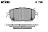 Превью - 181689 ICER Комплект тормозных колодок, дисковый тормоз (фото 2)