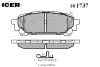 Превью - 181737 ICER Комплект тормозных колодок, дисковый тормоз (фото 2)
