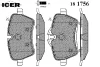 Превью - 181756 ICER Комплект тормозных колодок, дисковый тормоз (фото 2)
