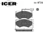 Превью - 140731 ICER Комплект тормозных колодок, дисковый тормоз (фото 2)
