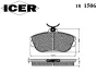 Превью - 181506 ICER Комплект тормозных колодок, дисковый тормоз (фото 2)