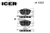 181212 ICER Комплект тормозных колодок, дисковый тормоз
