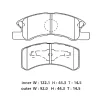 Превью - PA-609AF JAPANPARTS Комплект тормозных колодок, дисковый тормоз (фото 2)