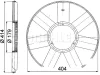 Превью - CFW 39 000P KNECHT/MAHLE Крыльчатка вентилятора, охлаждение двигателя (фото 3)