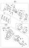 Превью - 583503EU00 HYUNDAI/KIA/MOBIS Комплект тормозных колодок с накладками (4шт) (фото 2)