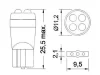 12966L4L1G LEDO Автолампа светодиодные w2.1x9.5d