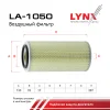 Превью - LA-1050 LYNXAUTO Воздушный фильтр (фото 2)