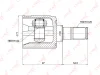 Превью - CI-3708 LYNXAUTO Шарнирный комплект, приводной вал (фото 3)