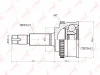 CO-5717A LYNXAUTO Шарнирный комплект, приводной вал