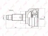 Превью - CO-5105 LYNXAUTO Шарнирный комплект, приводной вал (фото 3)