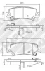 Превью - 6764 MAPCO Комплект тормозных колодок, дисковый тормоз (фото 3)
