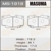 Превью - MS-1918 MASUMA Комплект тормозных колодок (фото 2)