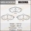 Превью - MS-K0009 MASUMA Комплект тормозных колодок (фото 2)