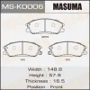 Превью - MS-K0006 MASUMA Комплект тормозных колодок (фото 2)