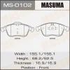 Превью - MS-0102 MASUMA Комплект тормозных колодок (фото 2)