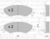 Превью - 22-0071-1 METELLI Комплект тормозных колодок, дисковый тормоз (фото 2)