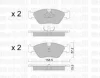 Превью - 22-0091-0 METELLI Комплект тормозных колодок, дисковый тормоз (фото 2)